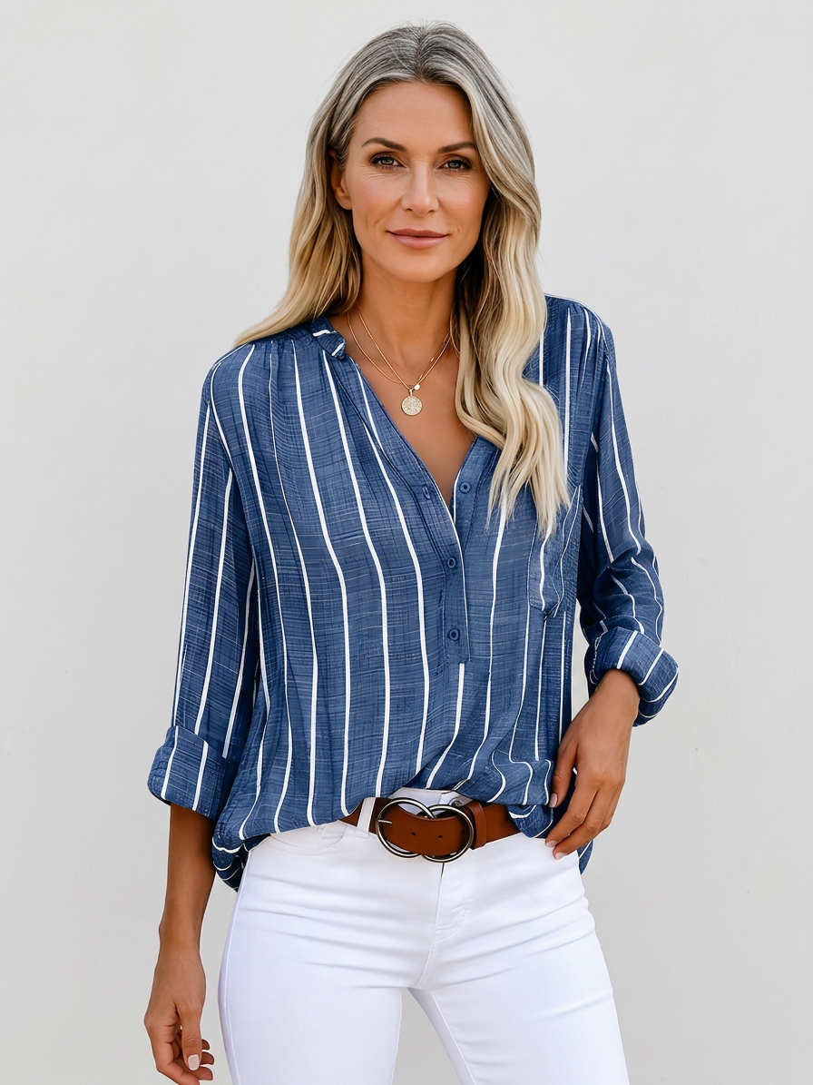 Lilac | Stylish striped blouse