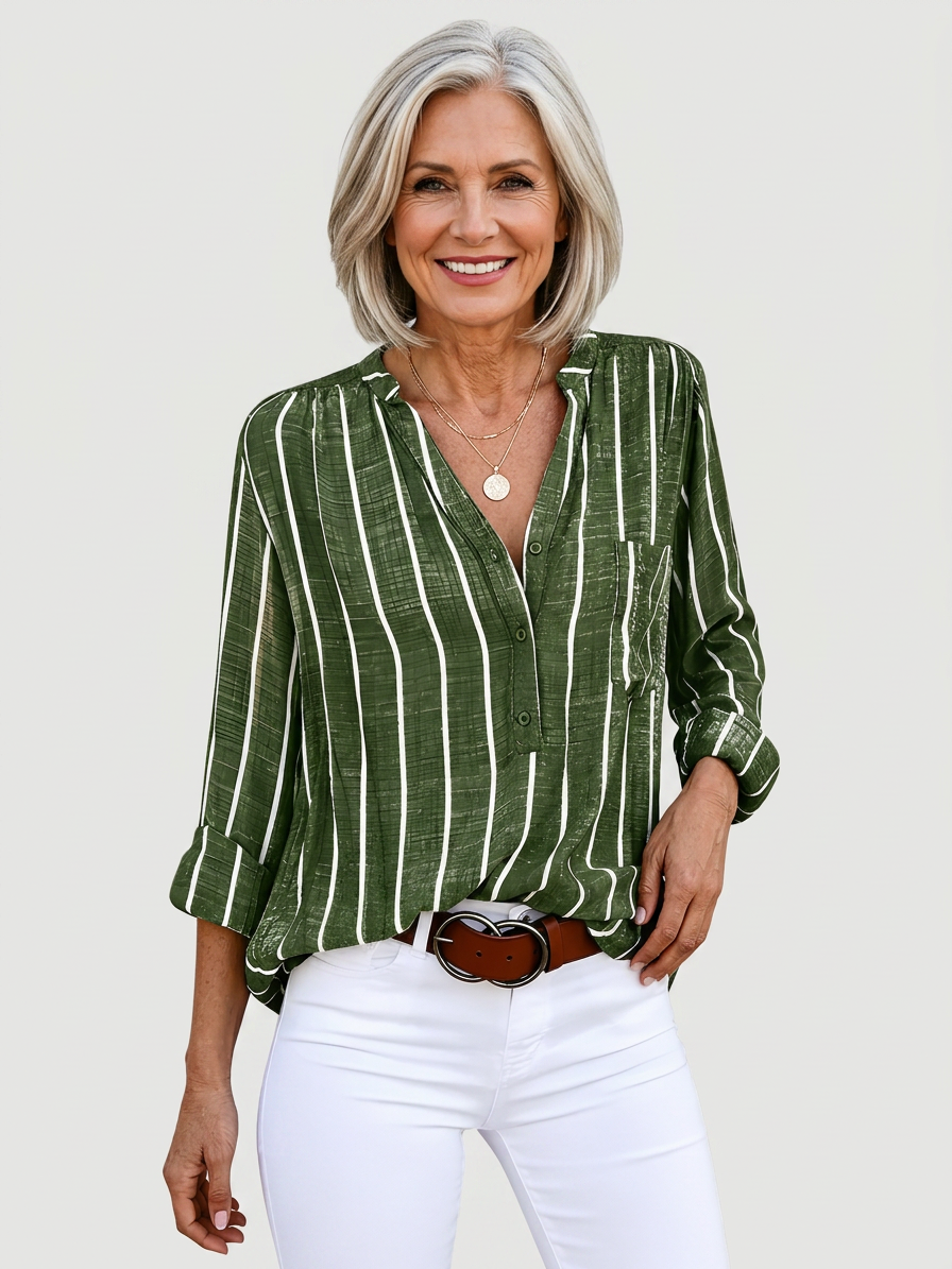 Lilac | Stylish striped blouse