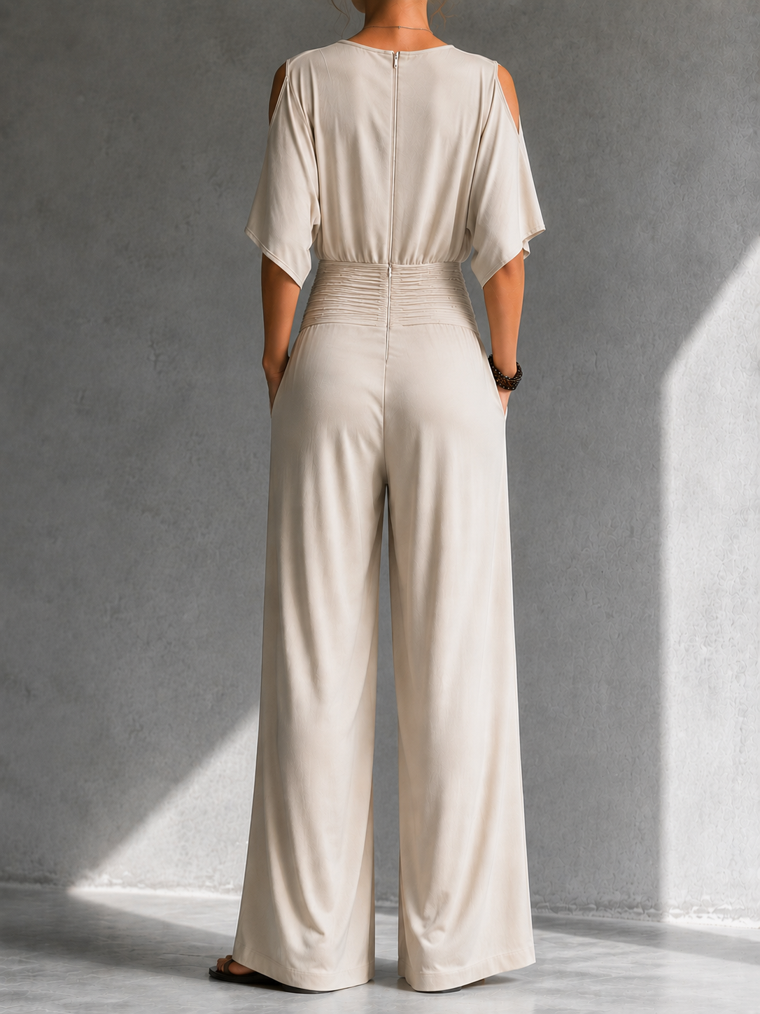 Aline | Elegant Wrap-Effect Jumpsuit with Wide Legs