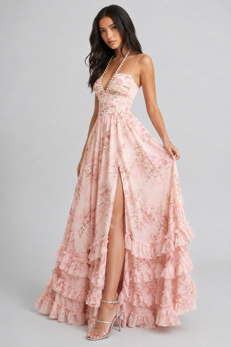 Valeska | Chic Vintage Floral Maxi Dress