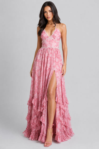 Valeska | Chic Vintage Floral Maxi Dress