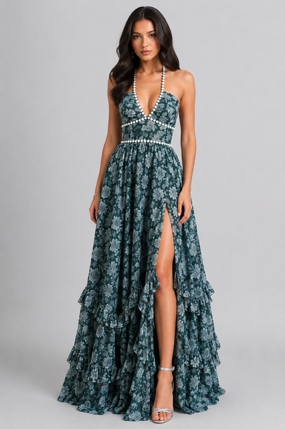 Valeska | Chic Vintage Floral Maxi Dress