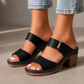 Antonella | Leather Quilted Heels