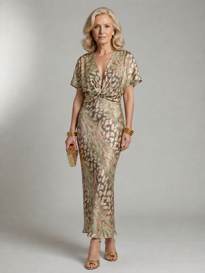 Jolanda | V Neck Midi Dress