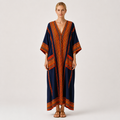 Samira | Blue Ethnic Print Kaftan