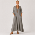 Valentina | Solid Gray Kaftan
