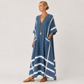 Leila | Blue Striped Kaftan