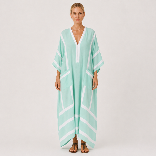 Zaira | Mint Green Kaftan
