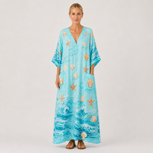 Lucía | Turquoise Marine Kaftan