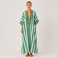 Zoé | Green Striped Kaftan