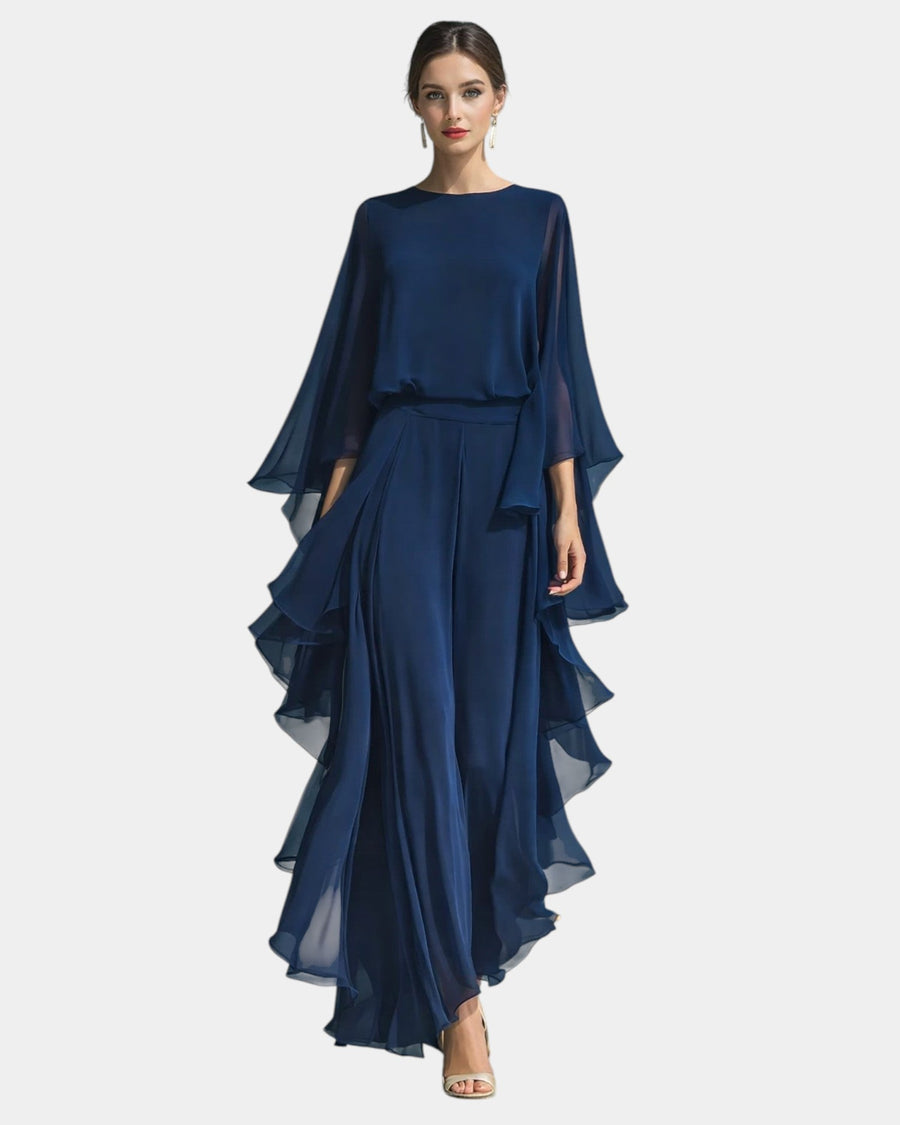 Véronique | Elegant Ruffle Chiffon Set - women's set