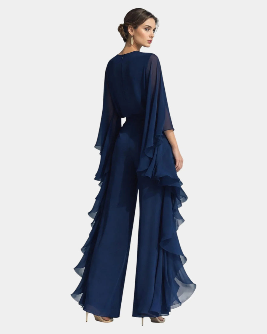 Véronique | Elegant Ruffle Chiffon Set