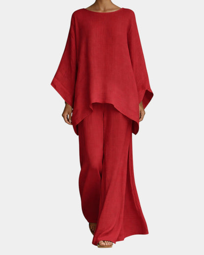 Mavie | Flowing Pants & Blouse Set