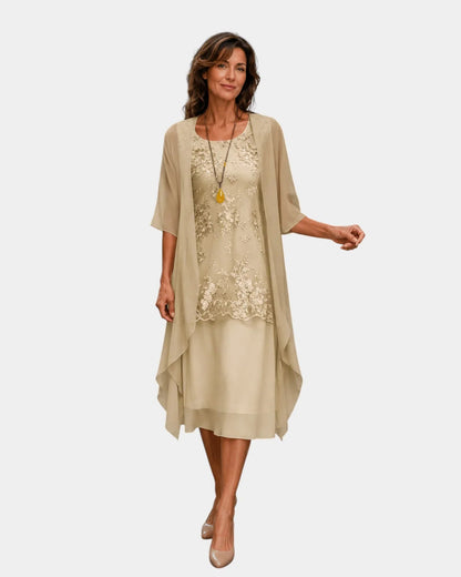 Mahélia | Two-Piece Chiffon Dress Set