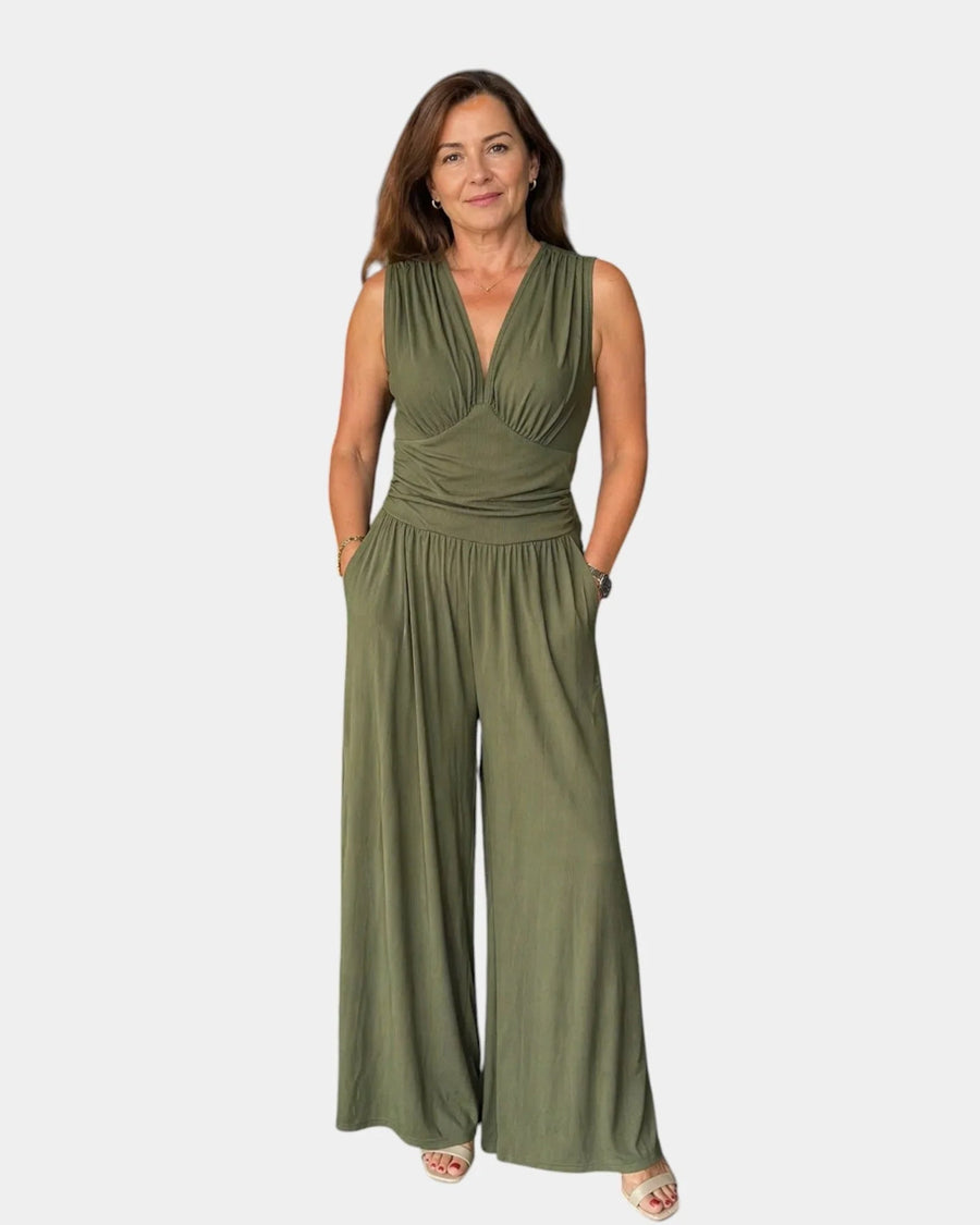 Sultana | Sleeveless Wide-Leg Jumpsuit - women's set