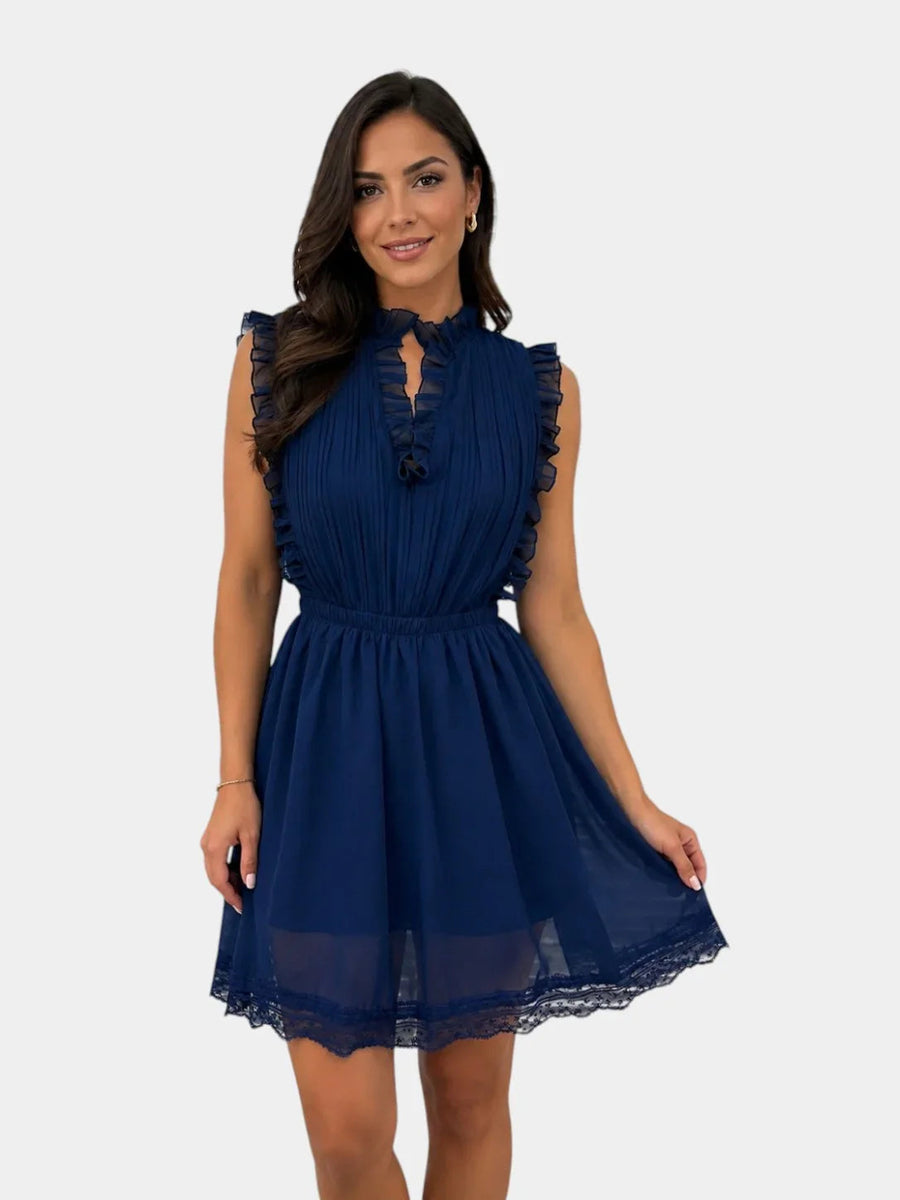 Maxence | Pleated Ruffle Lace Jumpsuit - women's set