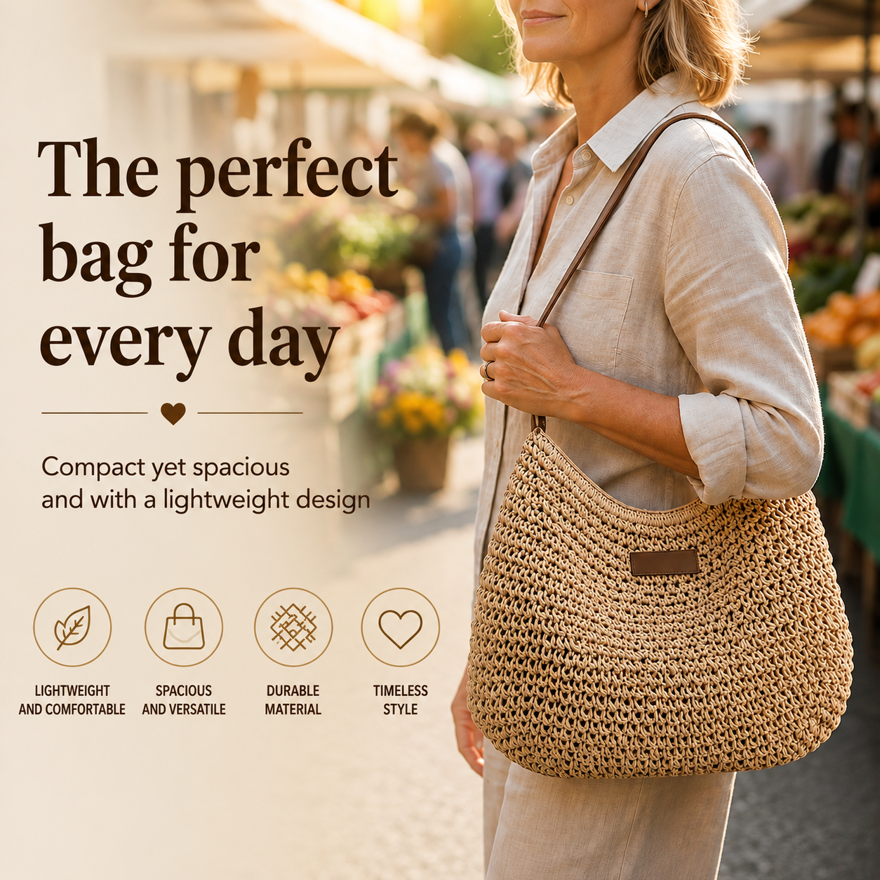 Simona | Elegant Woven Handbag