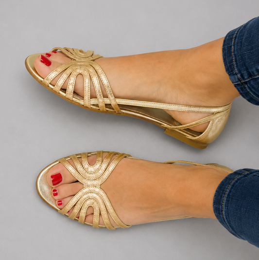 Eleonora | Golden Summer Glow Sandals