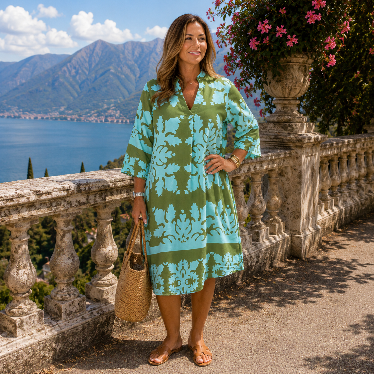 Niva | Shimmering Spring Midi Dress