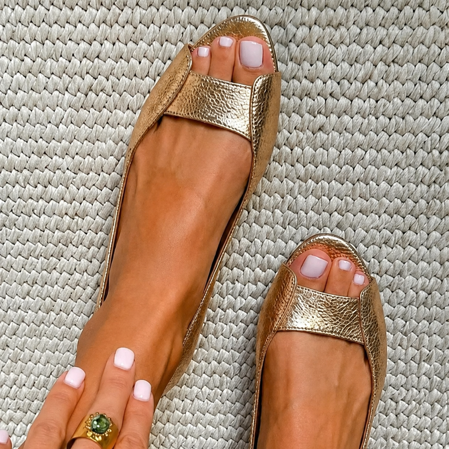 Adelina | Gold Chic Comfort Sandals