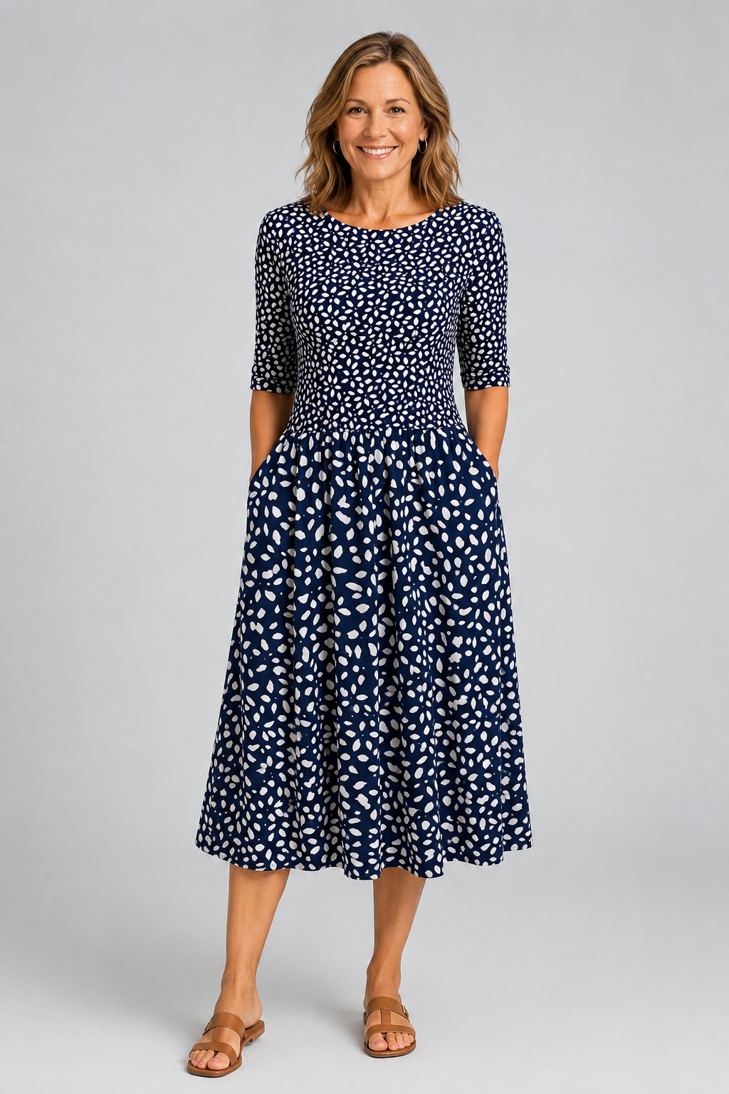 Midnight Bloom Pocket Maxi Dress