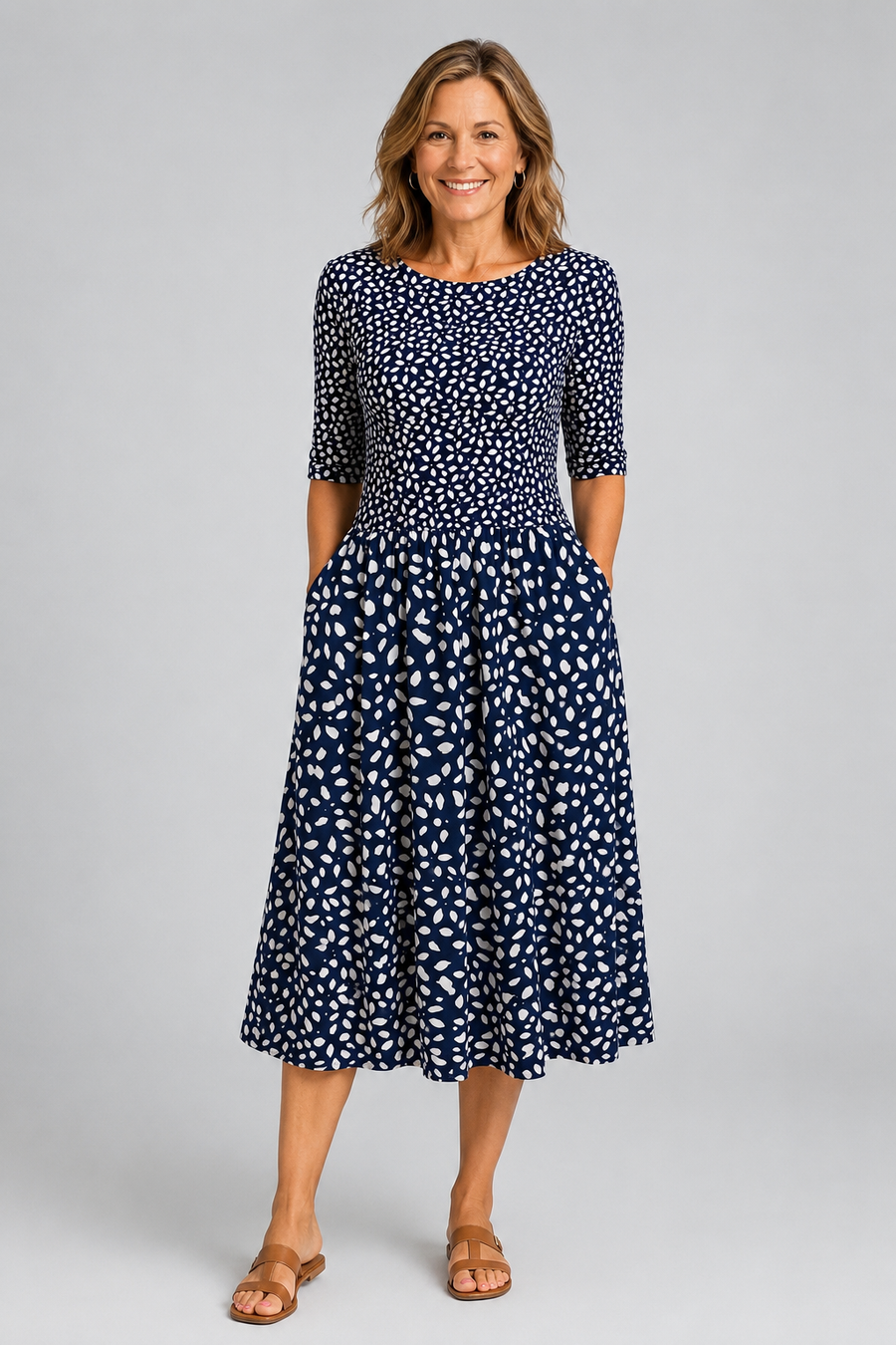 Midnight Bloom Pocket Maxi Dress