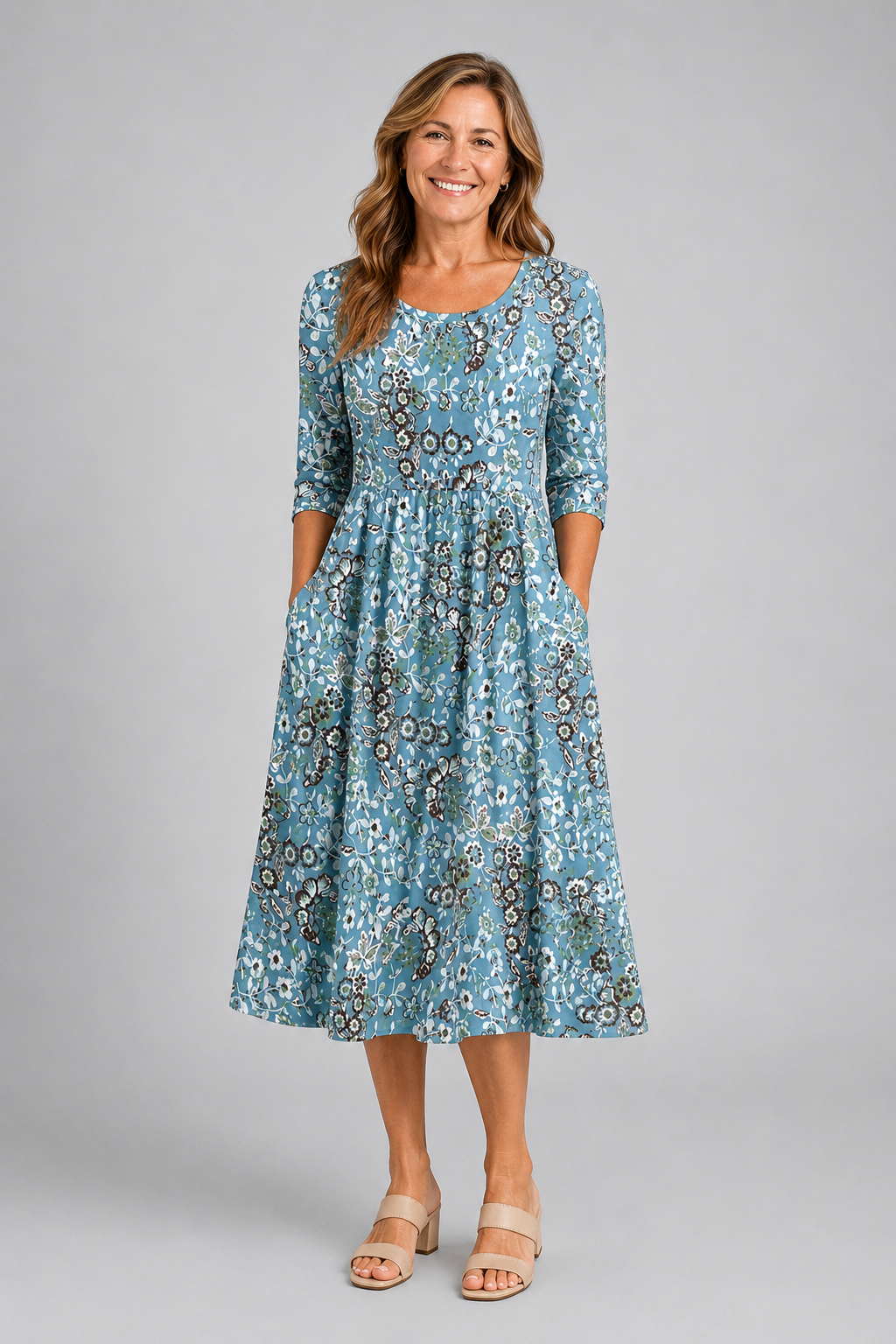 Coastal Garden Pocket Maxi Dress