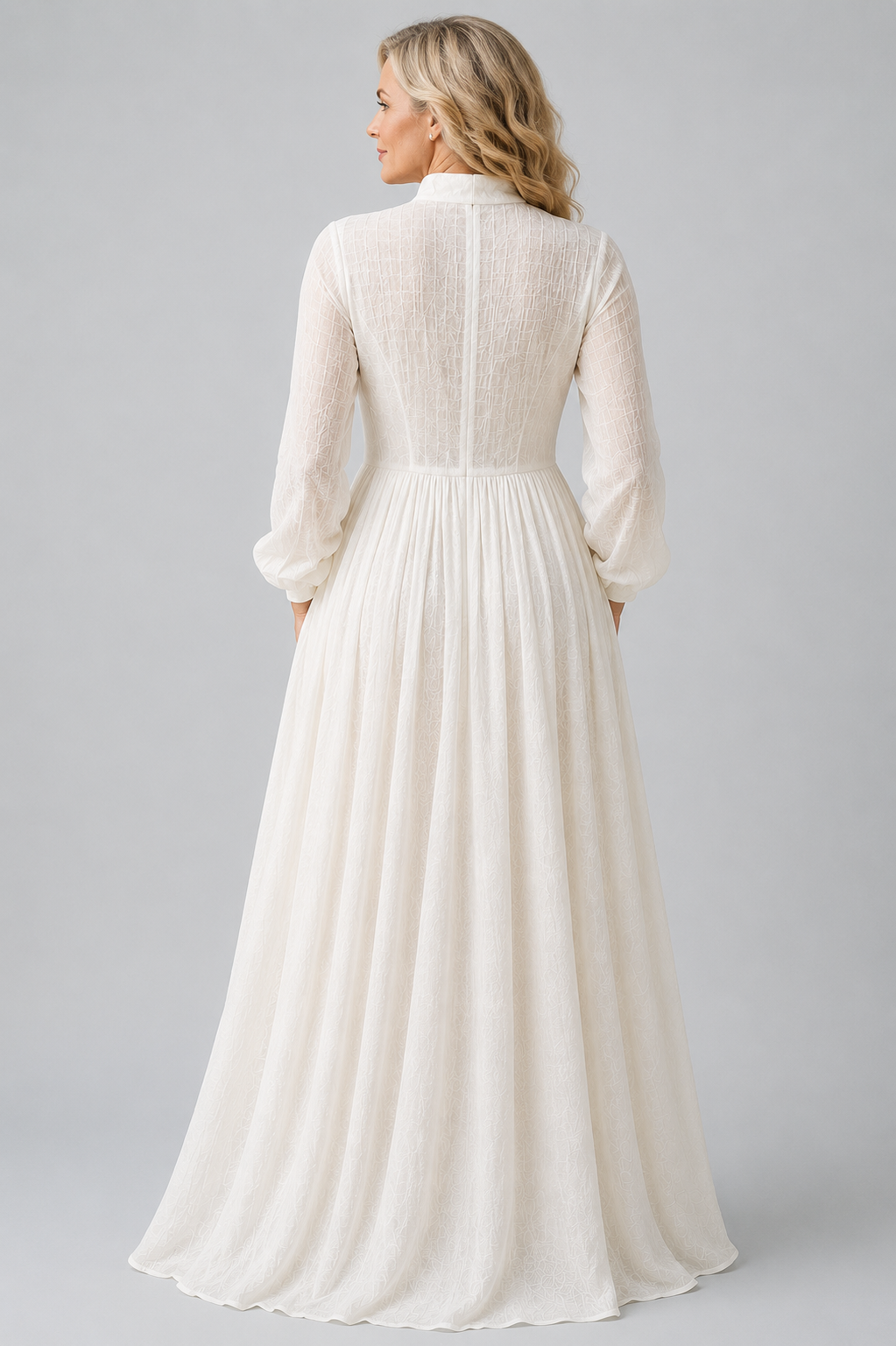 Elegant long dress with deep neckline