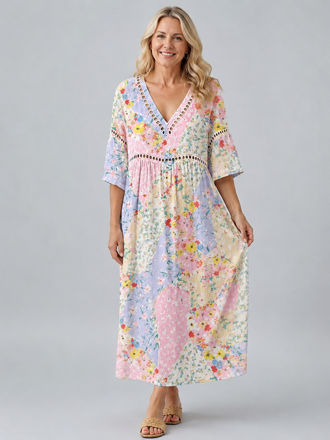 Soft Floral Beach Dress