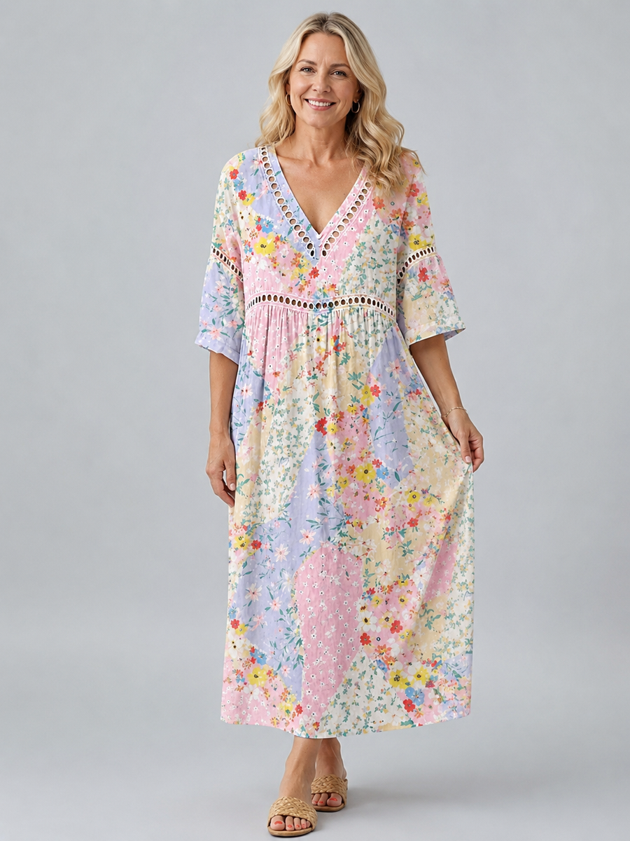 Soft Floral Beach Dress