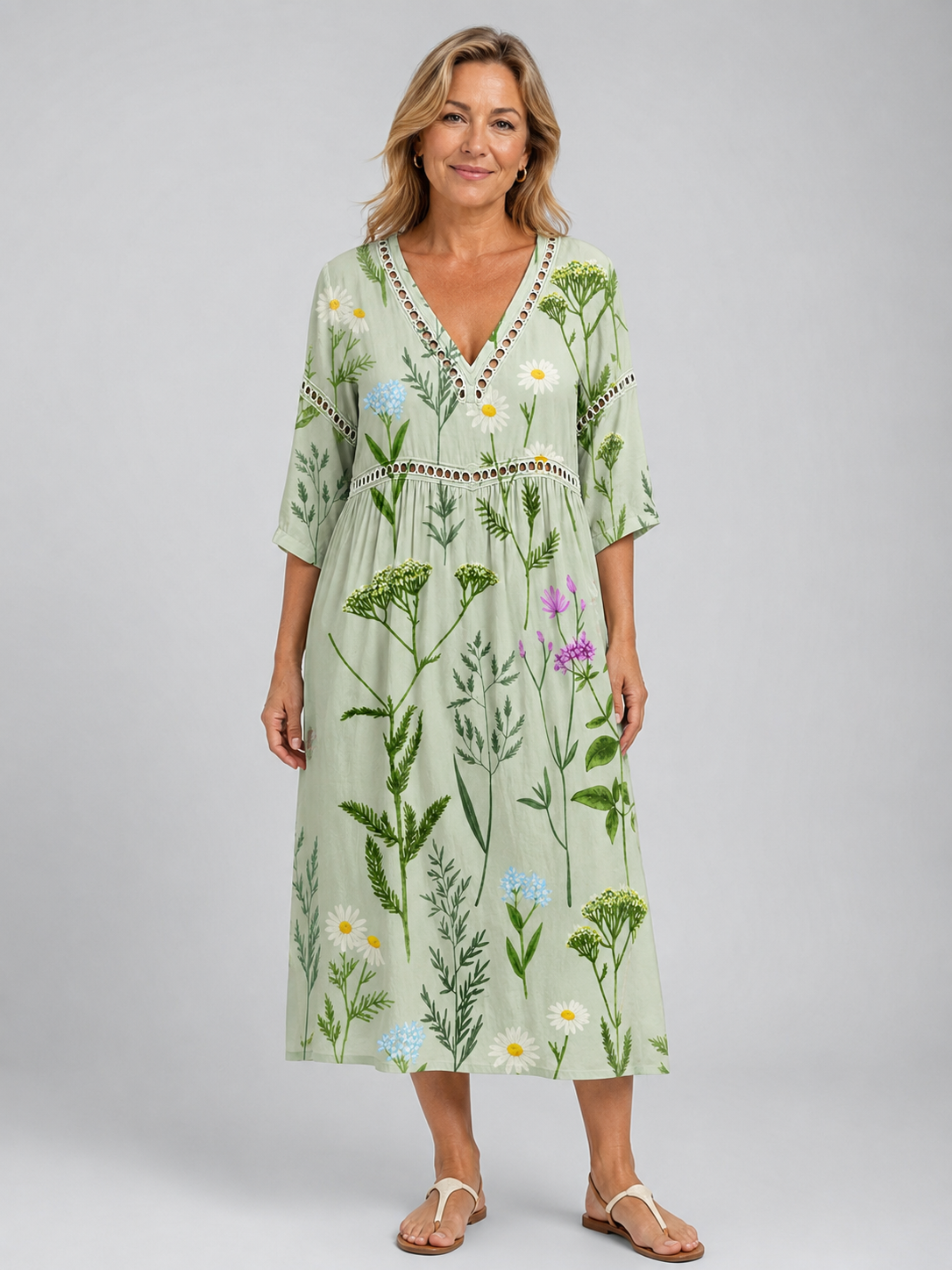 Botanical and Fresh Beach Dress