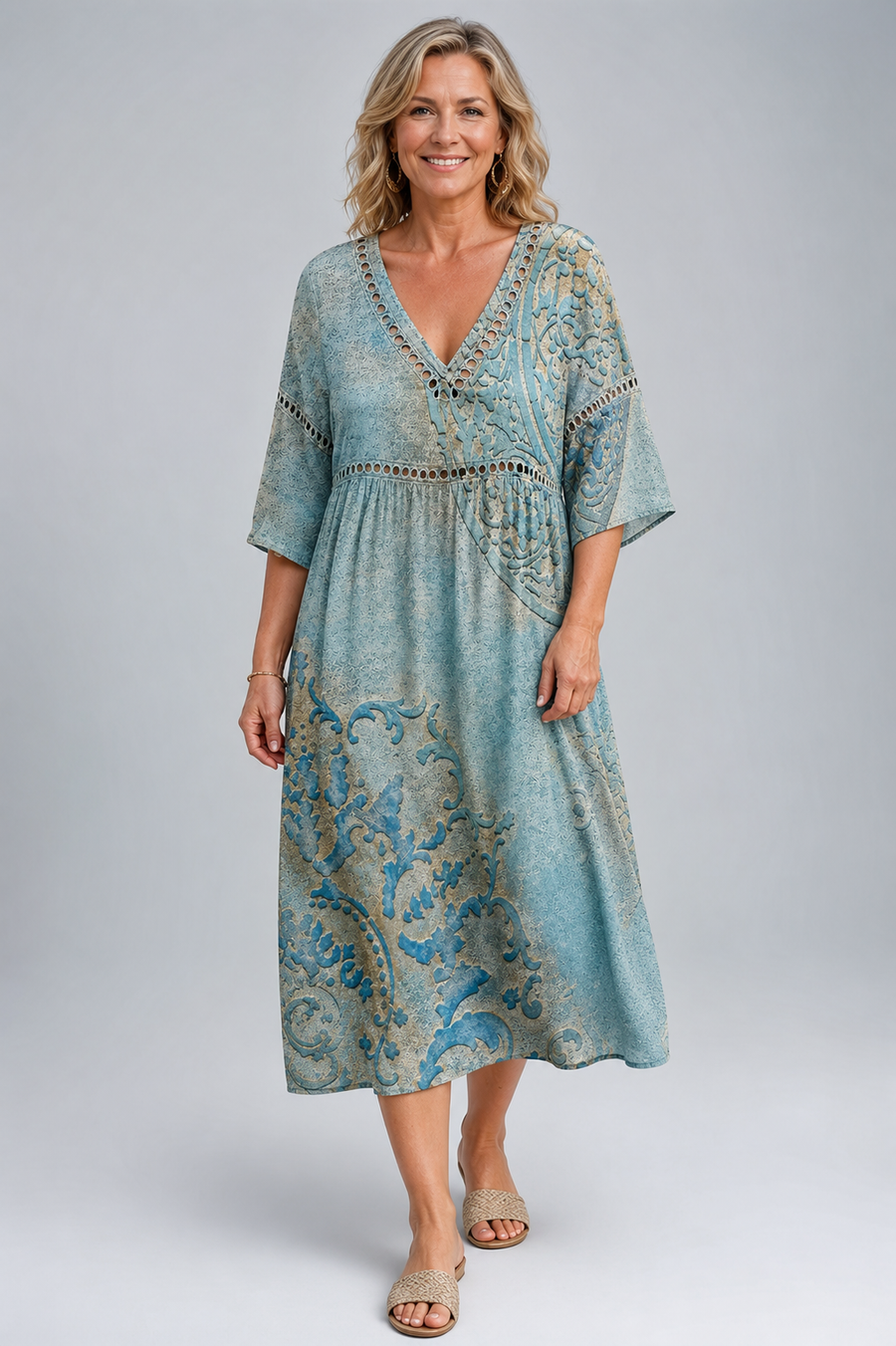 Elegant Pattern Beach Dress