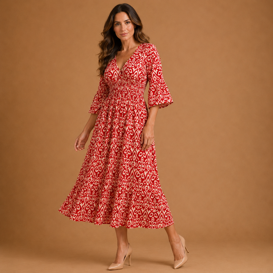 SELENE | Bohemian Midi Dress