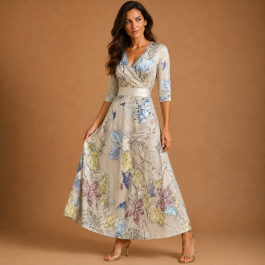 ABIGAIL | Sculpting Floral Maxi Dress