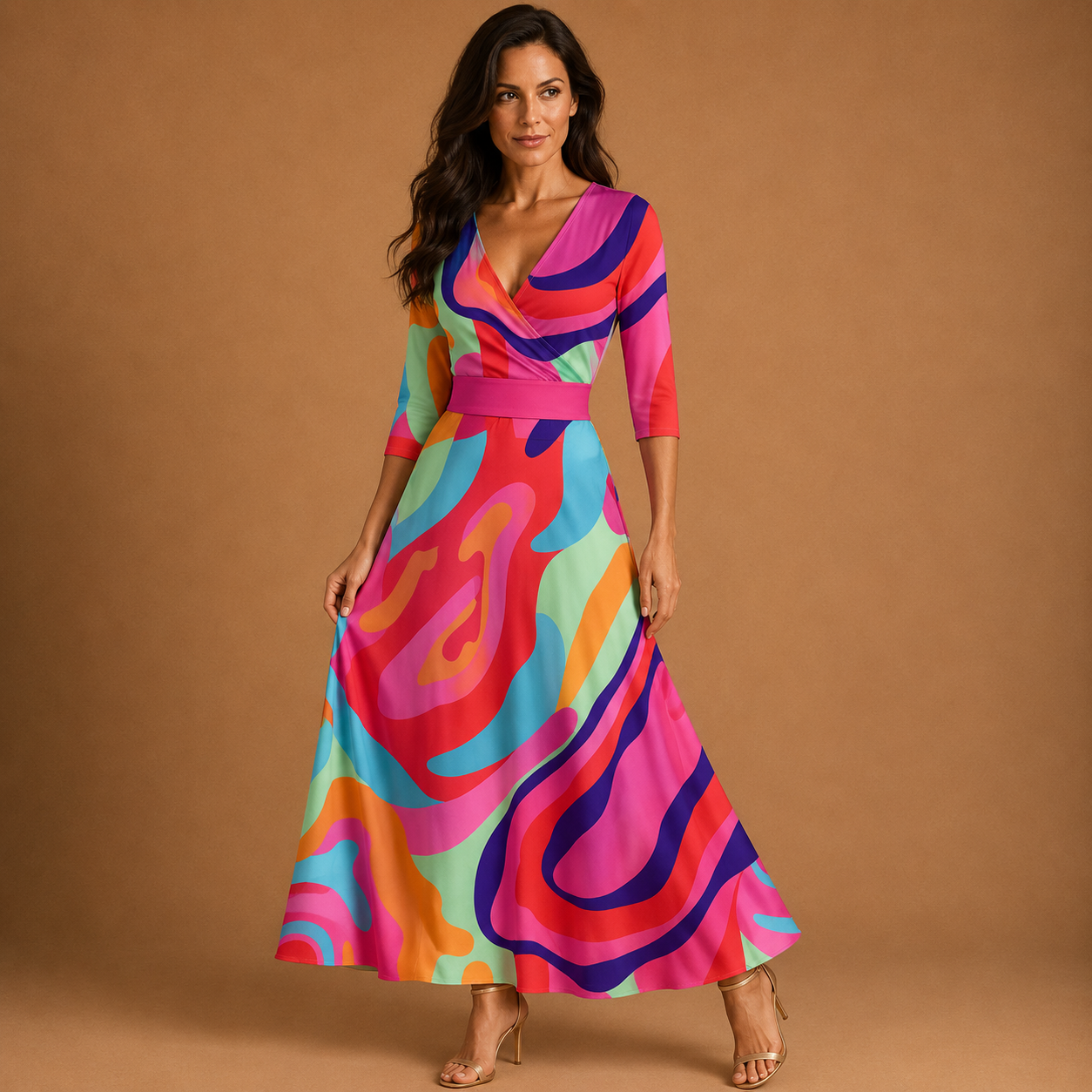 ABIGAIL | Sculpting Floral Maxi Dress