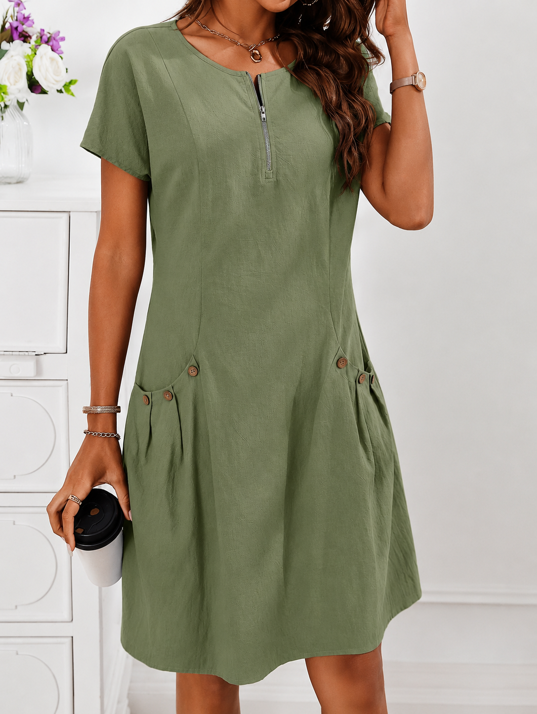 Hanna | Linen-Blend Summer Dress