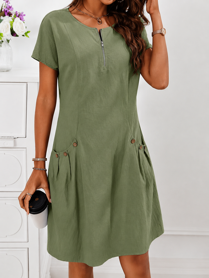 Hanna | Linen-Blend Summer Dress