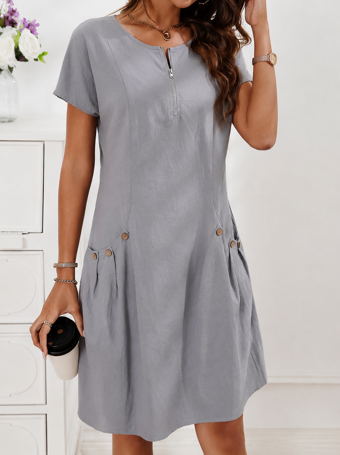 Hanna | Linen-Blend Summer Dress