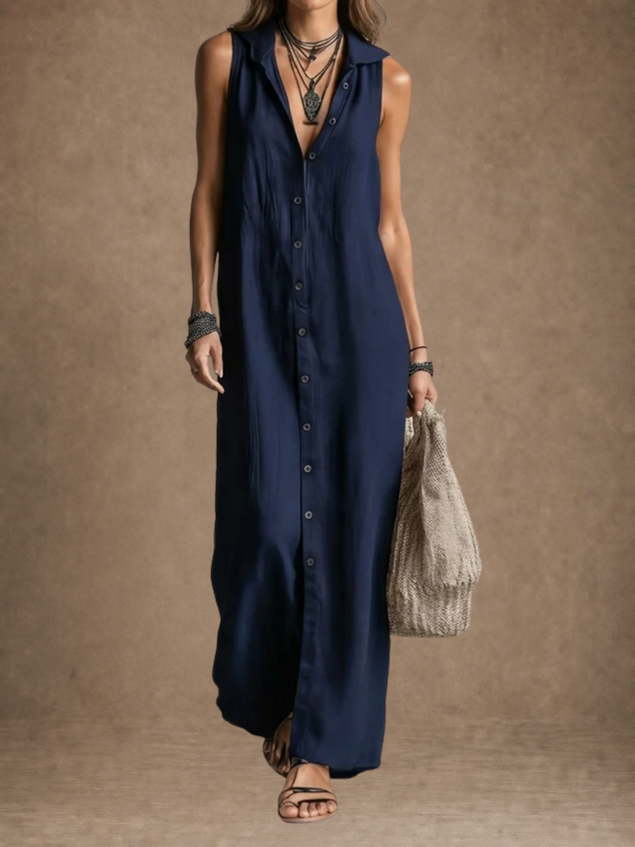 Mirabell | Hooded Button-Front Maxi Dress