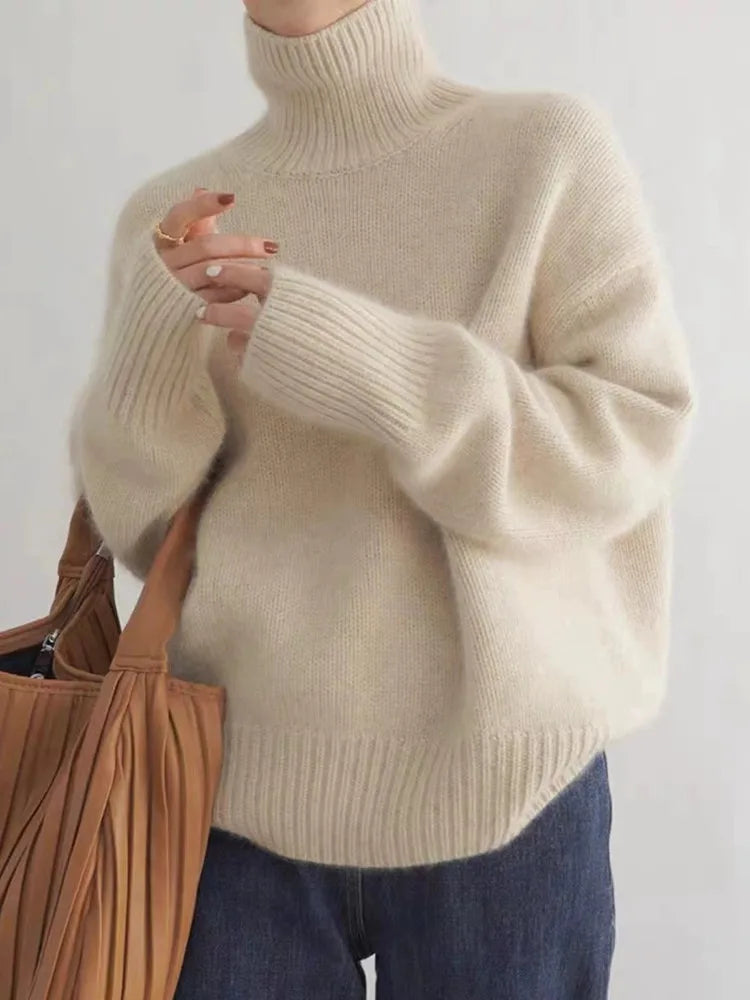 Isabella | High Collar Cashmere Jumper