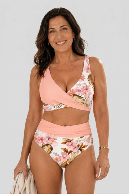 Floral High-Waist Shaping Bikini