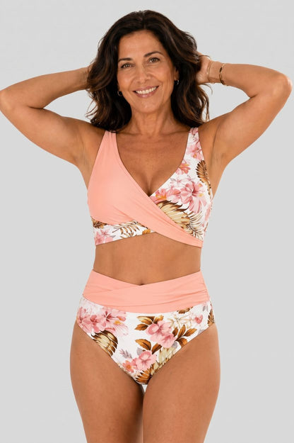 Floral High-Waist Shaping Bikini