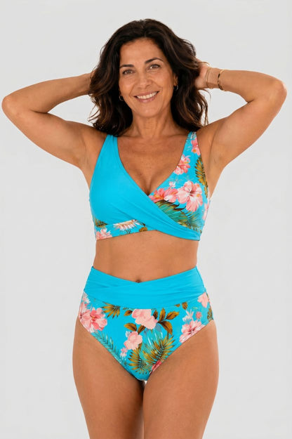 Floral High-Waist Shaping Bikini