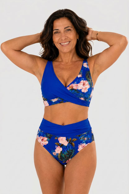 Floral High-Waist Shaping Bikini