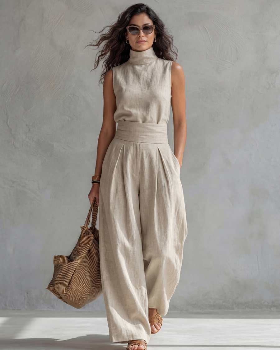 Maria | Elegant Wide Leg Pants and Top Set
