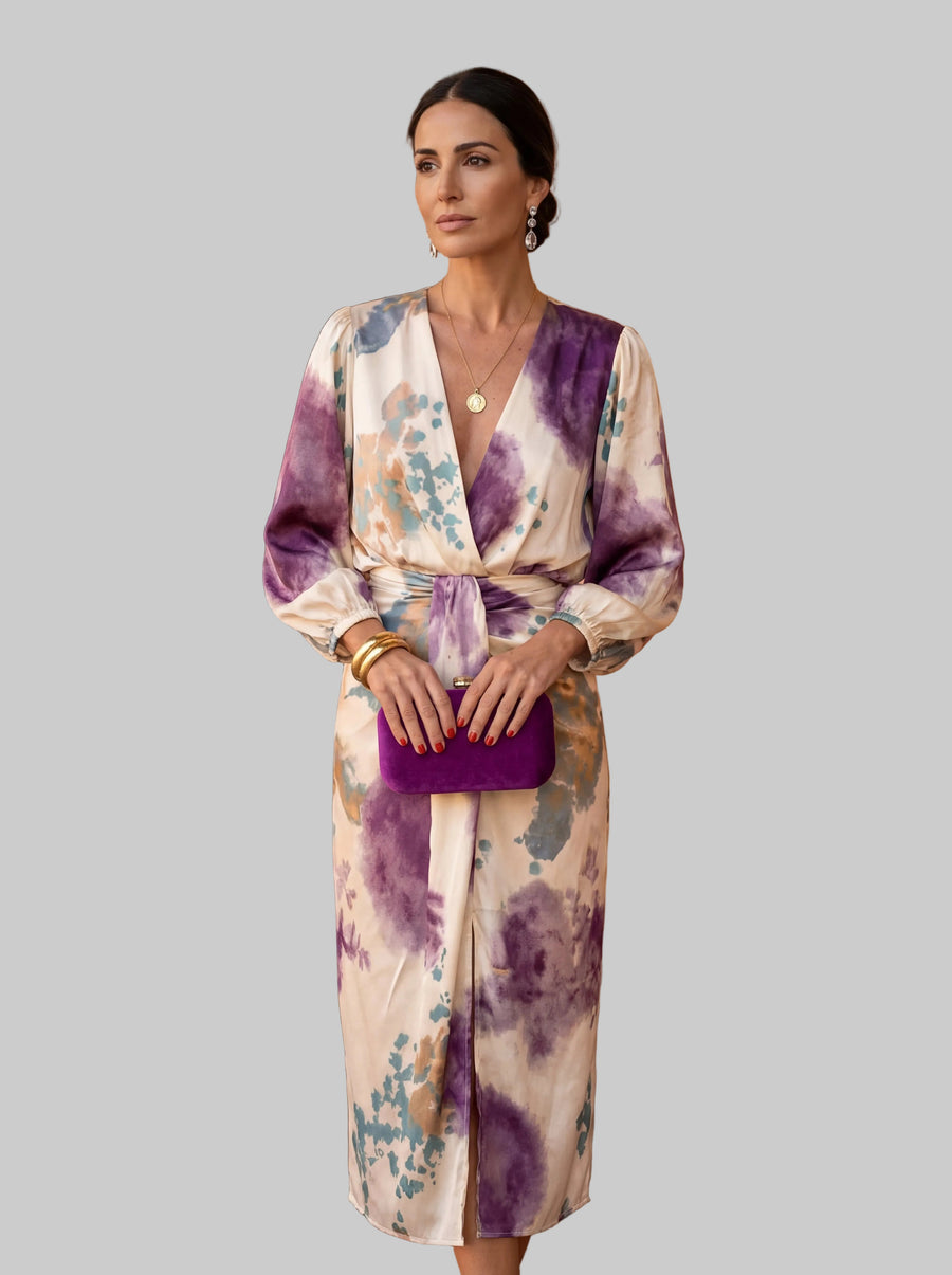 Valeria | Luxe Watercolor Dress - women's dress