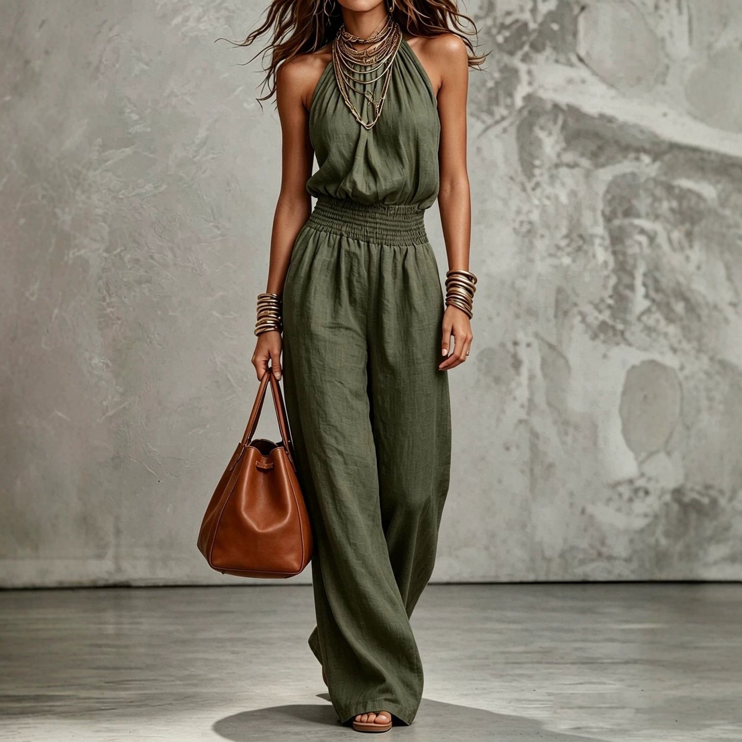 Valerie | Elegant Wide Leg Jumpsuit