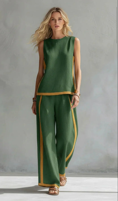Ursula | Chic Two-Tone Vest & Pants Set