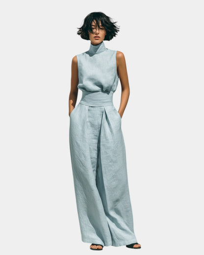 Falyne | Minimalist Tank & Wide-Leg Pants Set
