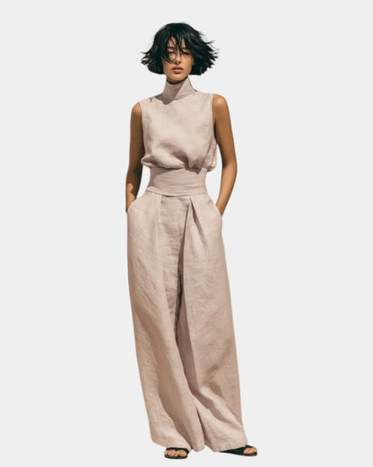 Falyne | Minimalist Tank & Wide-Leg Pants Set